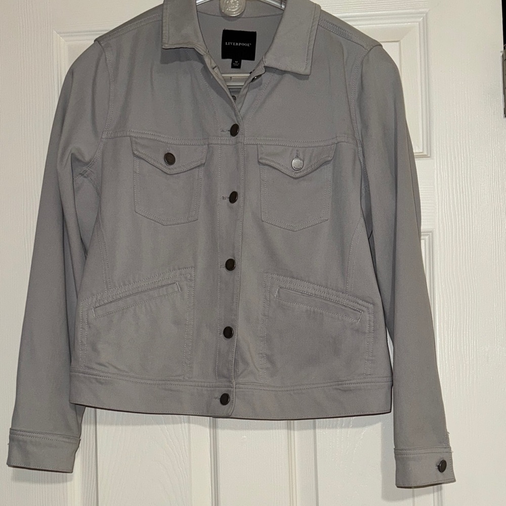 New without tags. Liverpool Light Gray Denim Jacket